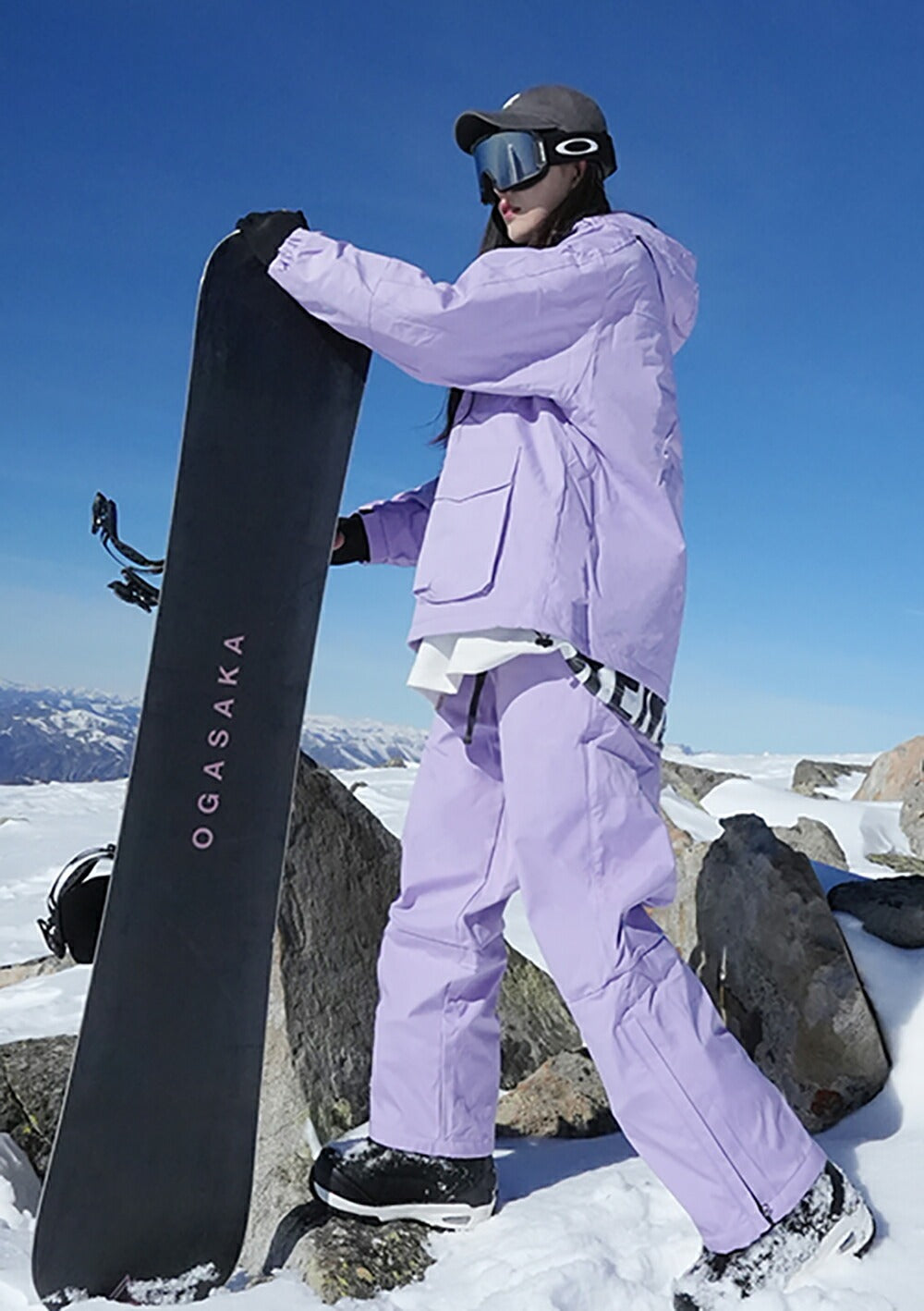 スノーボードウェア レディース 上下セット 8080-M33（中綿入り・裏